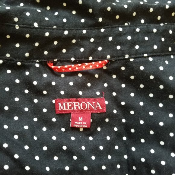 💓SOLD💓 MERONA Polka Dot Shirt Dress Shirtdress - Picture 9 of 13